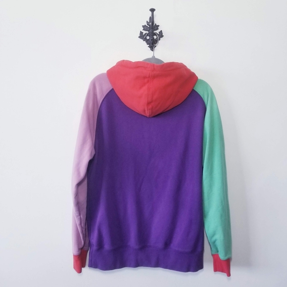 Teddy Fresh Colorblock Hoodie Size M Pullover EUC - Picture 3 of 4